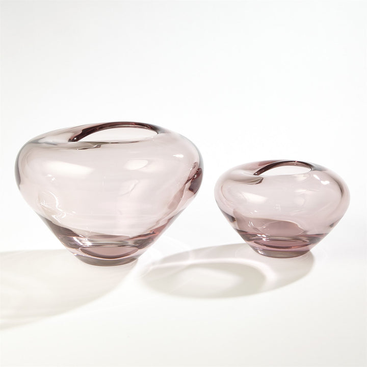 VASE UNDULATING GLASS AMETHYST
