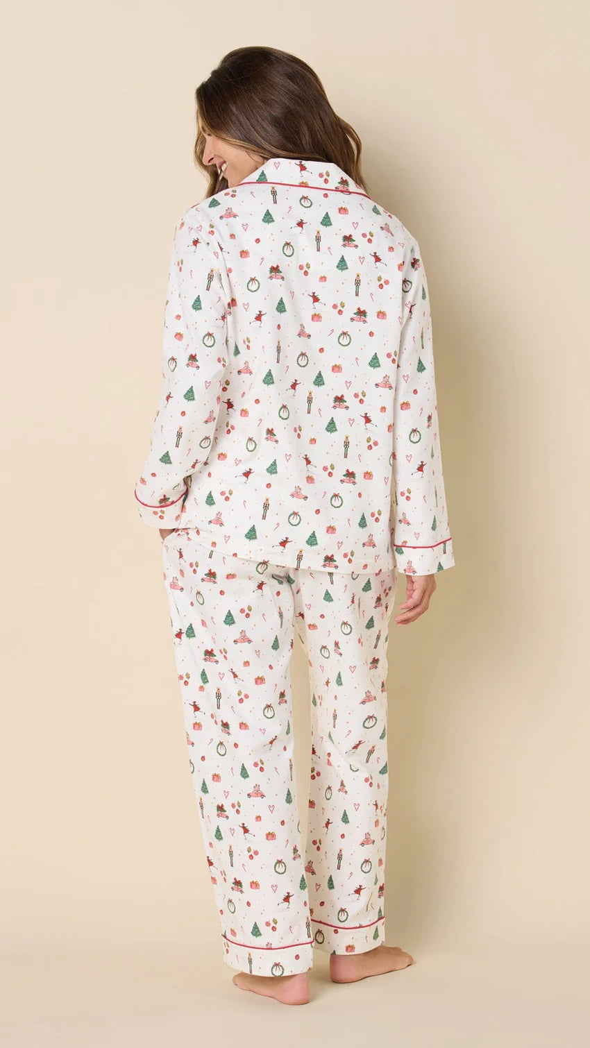 PAJAMA SET LONG A VERY VINTAGE CHRISTMAS FLANNEL