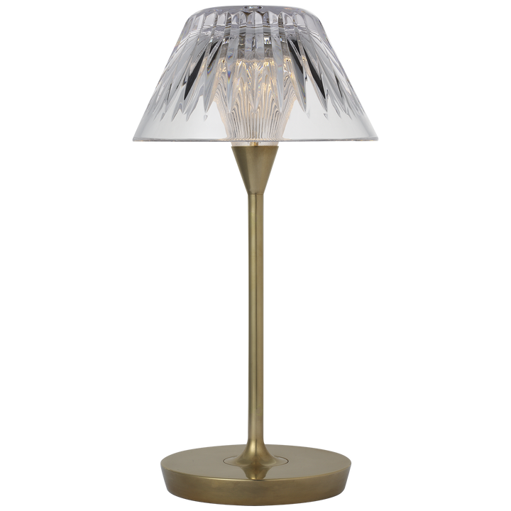 TABLE LAMP BLAZE BRASS W/ CRYSTAL