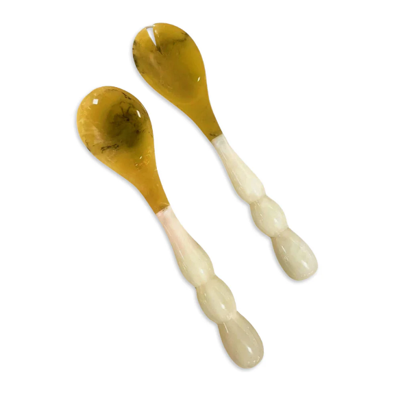 SALAD SERVERS BUBBLE WHITE