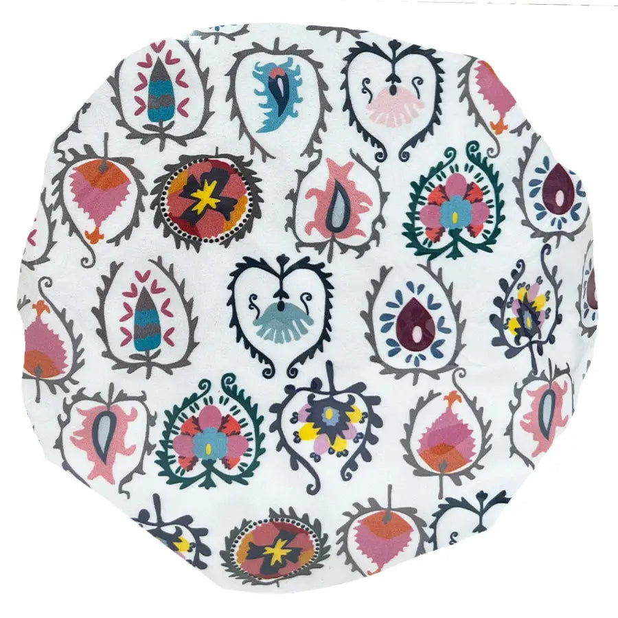 SHOWER CAPS IN COLORFUL PRINTS
