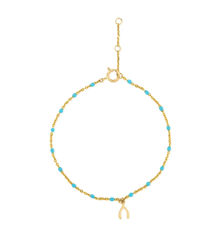 BRACELET TURQUOISE WITH WISHBONE #75236