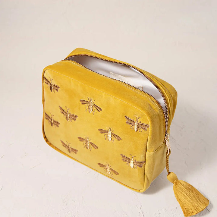 WASH BAG HONEY BEE MUSTARD