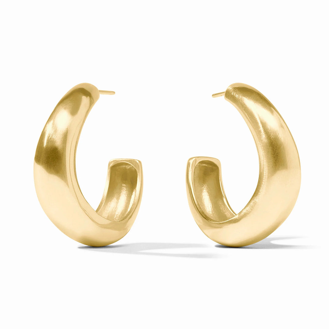 EARRING WAVE HOOP GOLD