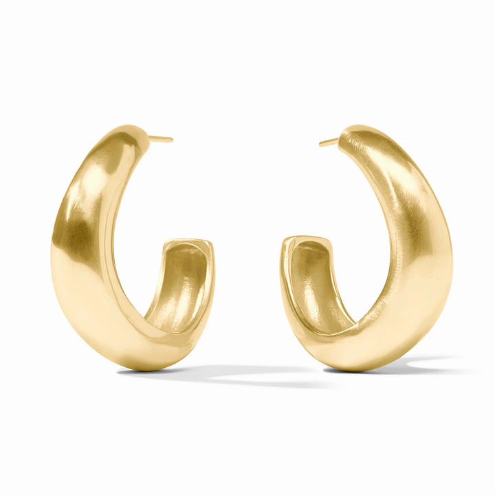 EARRING WAVE HOOP GOLD