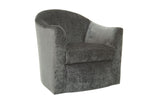 SWIVEL CHAIR WILL 360 IN MOHAIR OLIVE