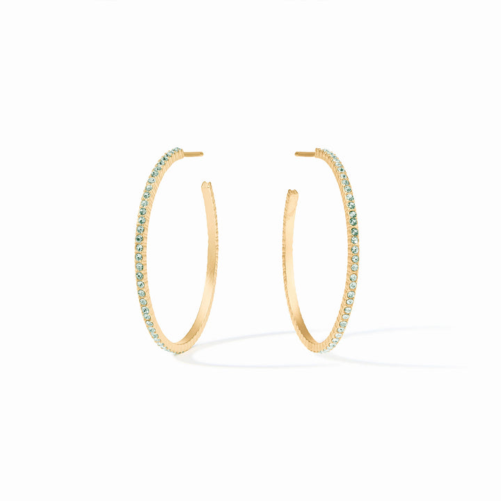 EARRING WINDSOR HOOP AQUAMARINE BLUE