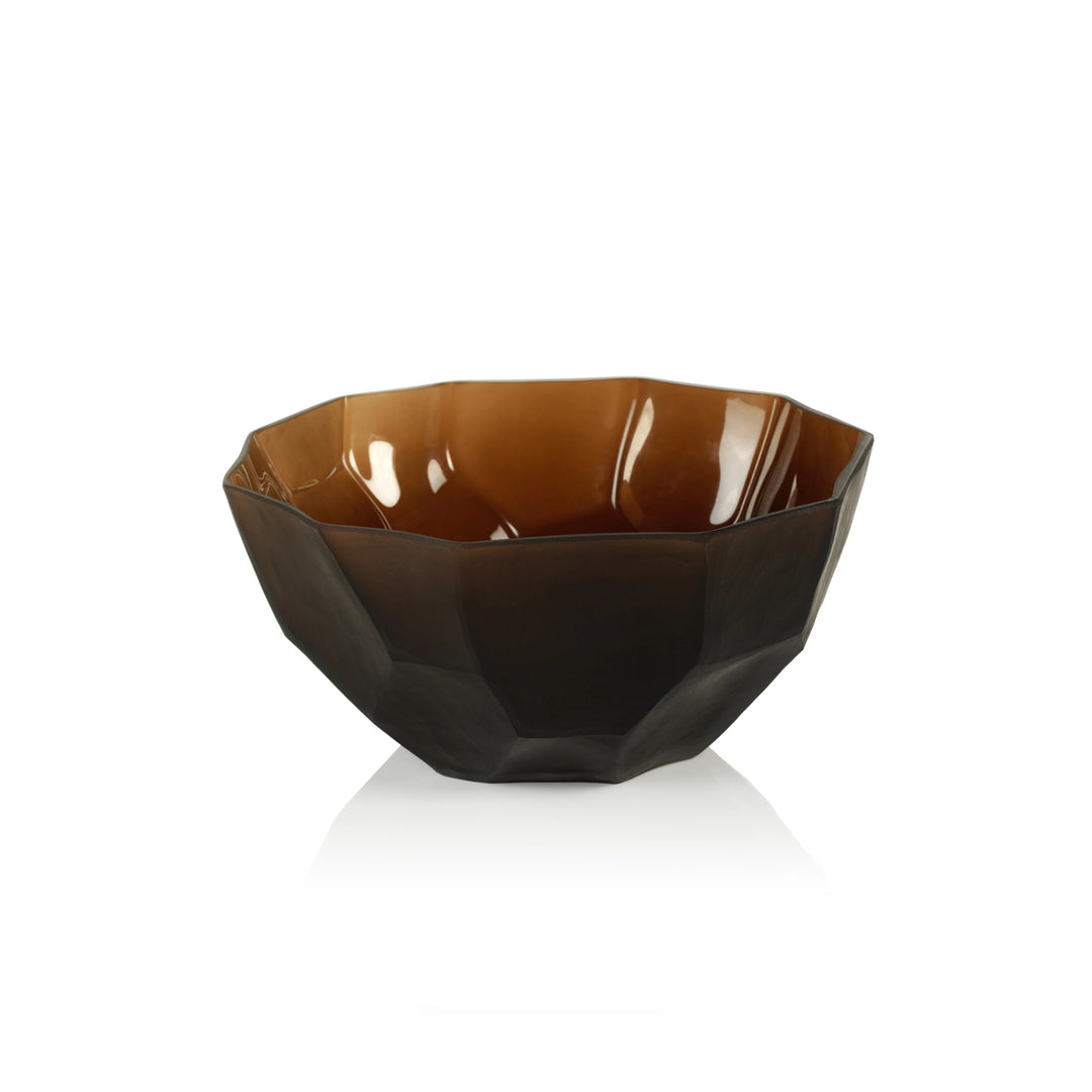 BOWL GLASS AMBER