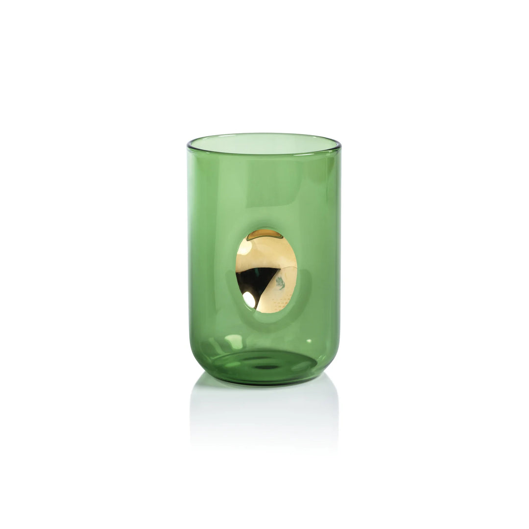 TUMBLER GREEN WITH GOLD