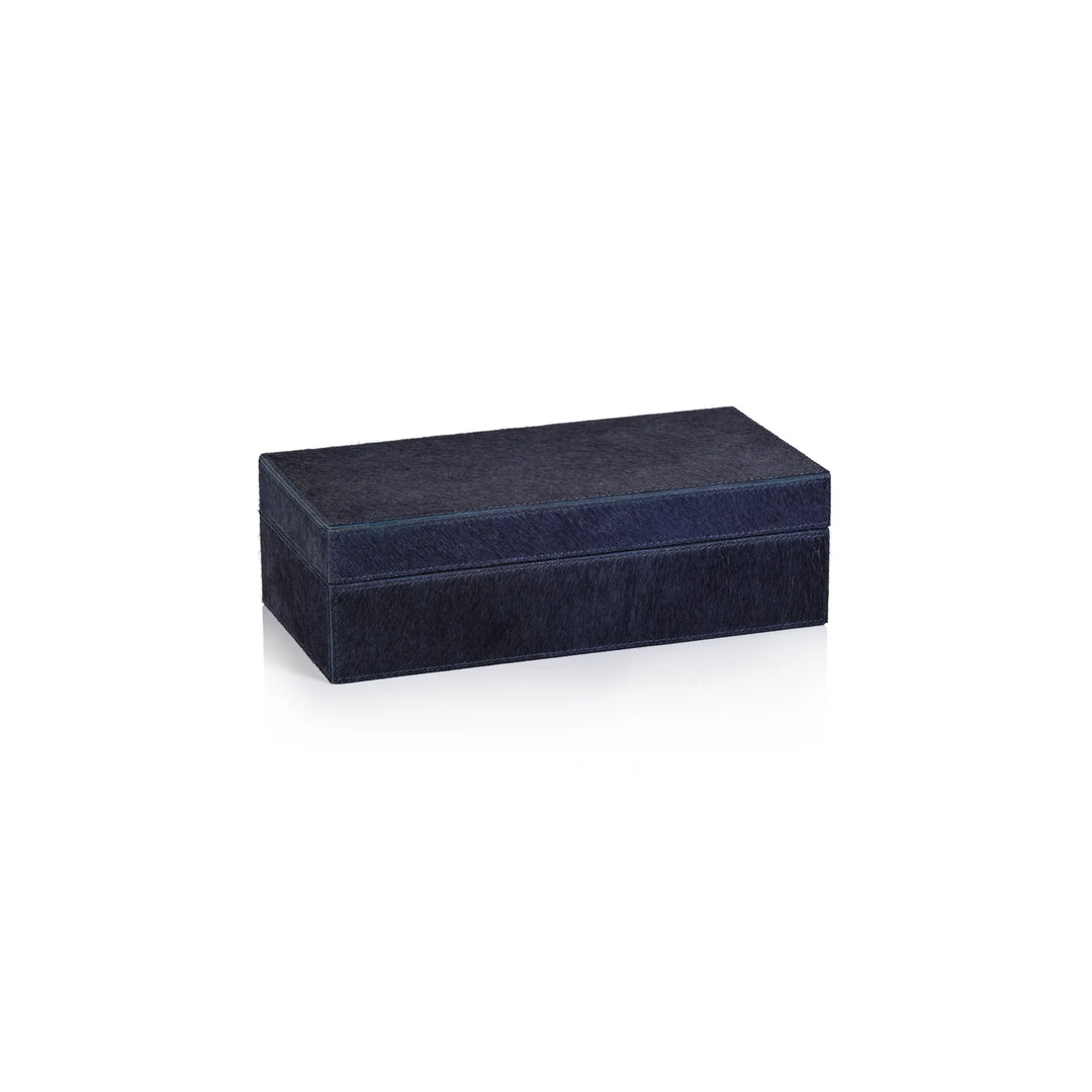 BOX HAIR-ON-HIDE NAVY