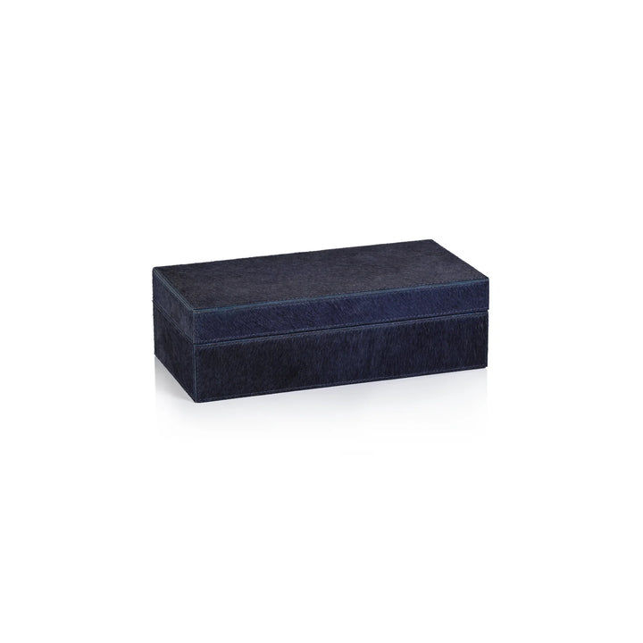BOX HAIR-ON-HIDE NAVY