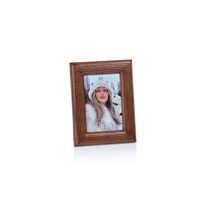 PHOTO FRAME LEATHER TOBACCO
