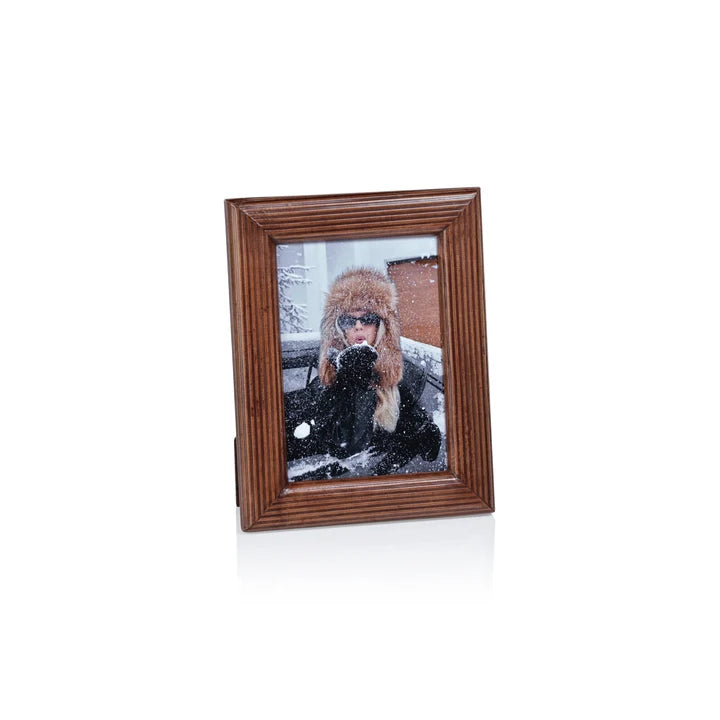 PHOTO FRAME LEATHER TOBACCO
