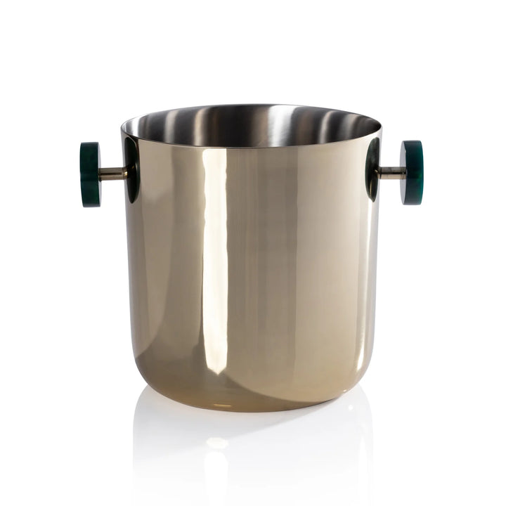 ICE BUCKET GOLD WITH GREEN ACCENTS