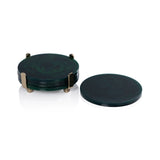 COASTERS GREEN MARBLE W/GOLD STAND S/4