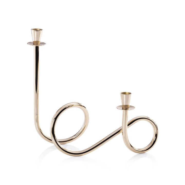 CANDLE HOLDER 2-TIER BRASS