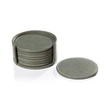 COASTERS LEATHER SAGE S/8