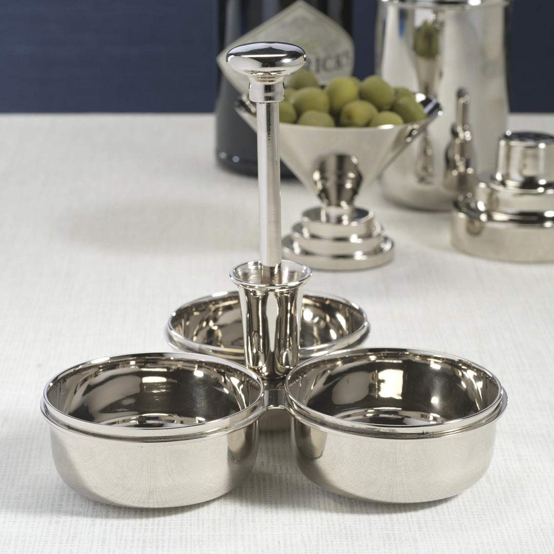 BOWL TRIO CONDIMENT W/PICK HOLDER