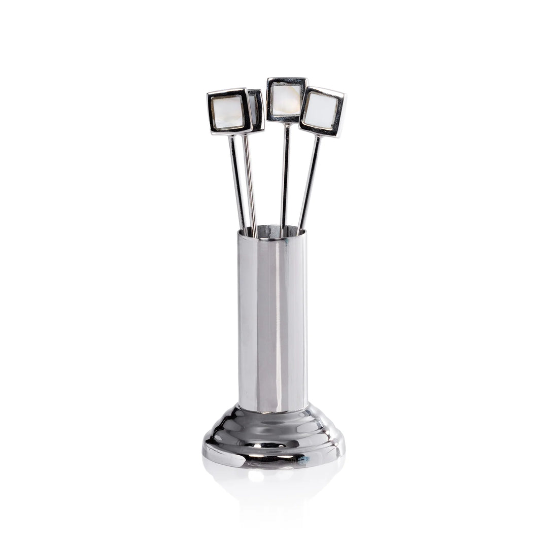 S/4 COCKTAIL PICKS WITH STAND