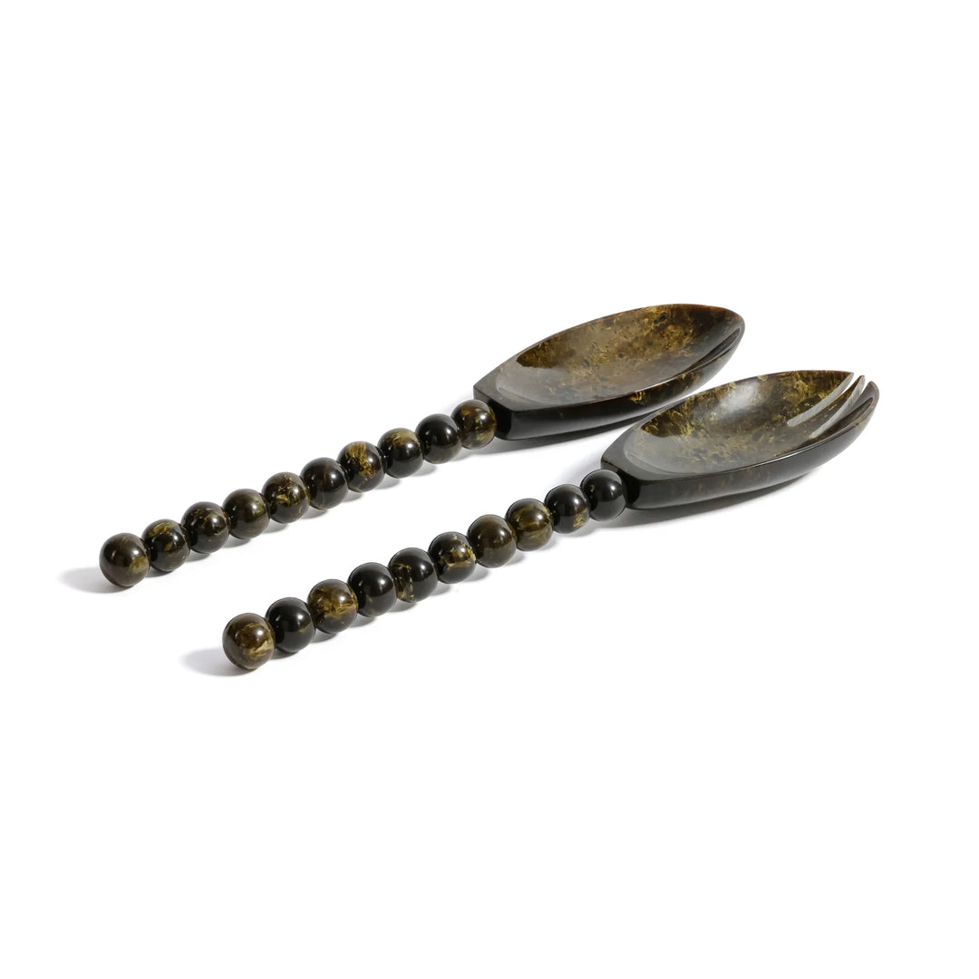 SALAD SERVER GREEN ALFRESCO S/2