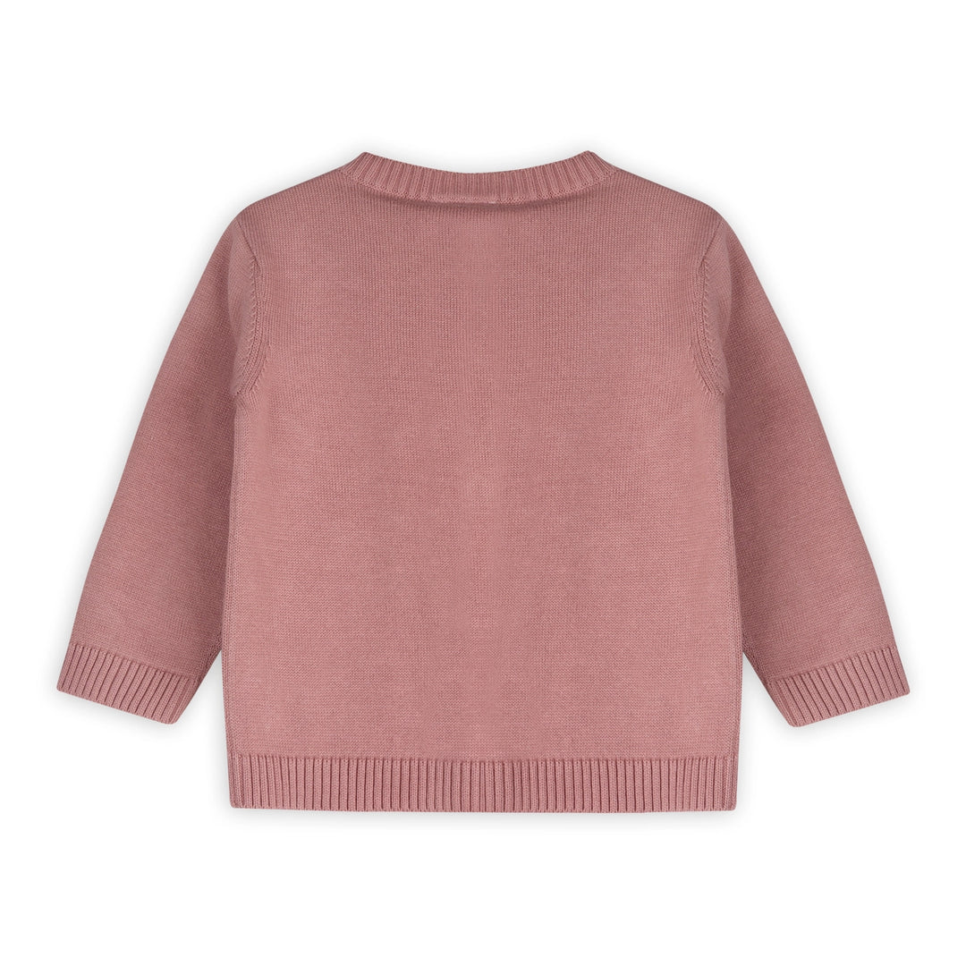 CARDIGAN BOW VINTAGE ROSE