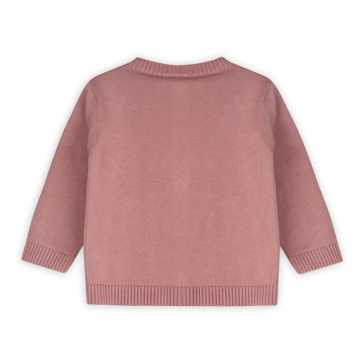 CARDIGAN BOW VINTAGE ROSE