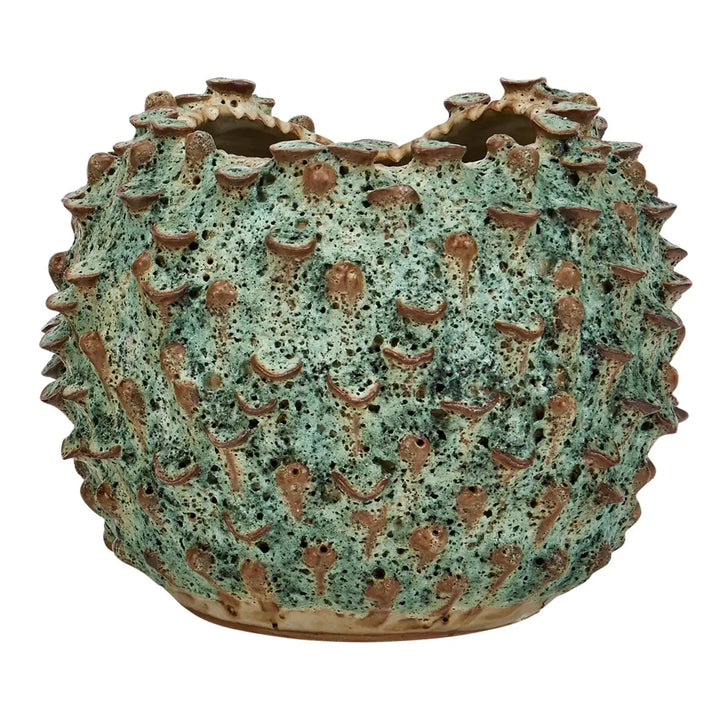 VASE GREEN MOSS WITH CORAL EFFECT