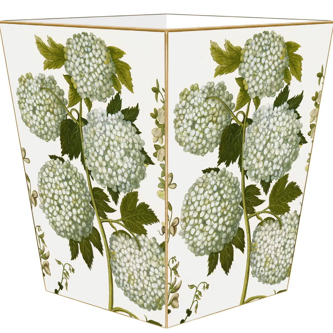 WASTE BASKET PALE HYDRANGEA