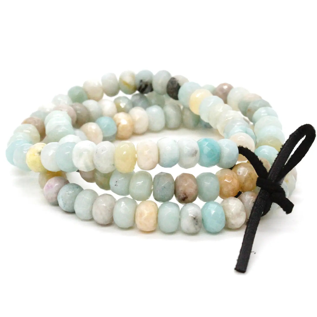 BRACELET FACETED AMAZONITE