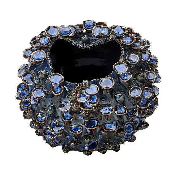 VASE SEA MUSHROOM BLUE