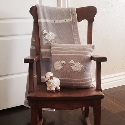 BABY BLANKET LAMB GREY