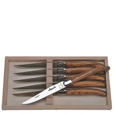 S/6 STEAK KNIVES STAINLESS STEEL OLIVE