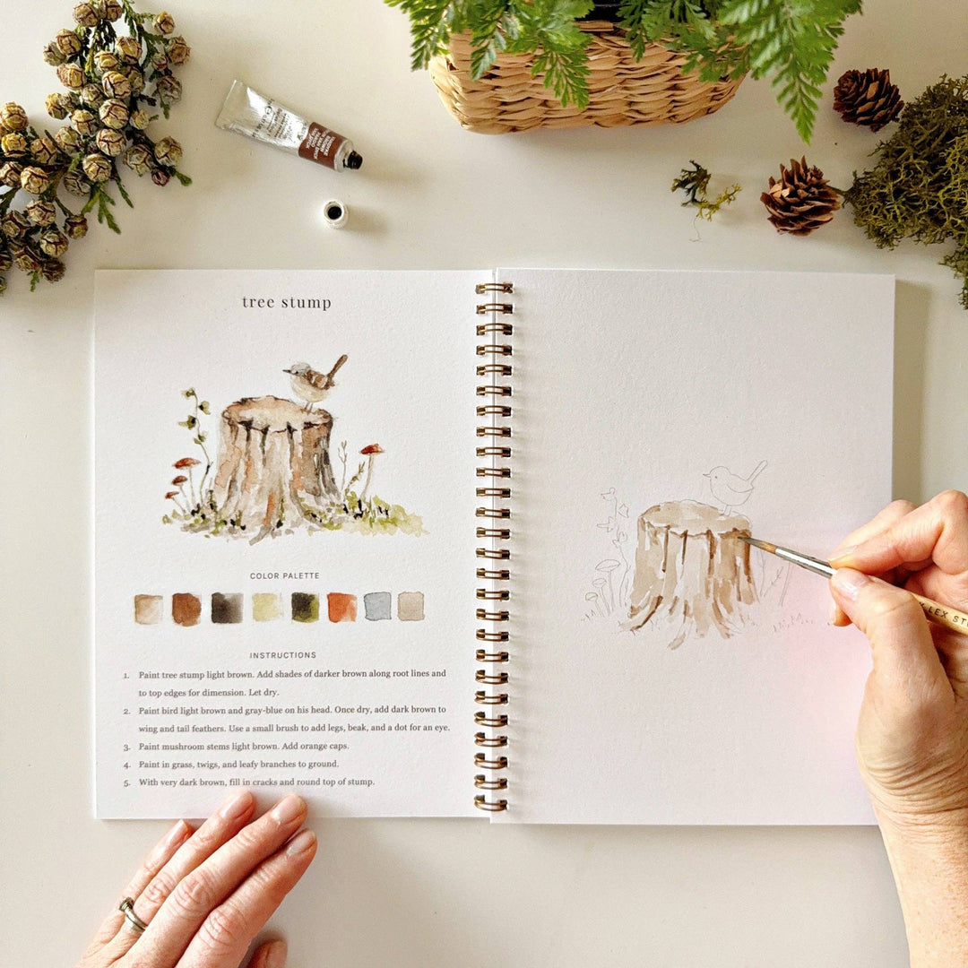 WORKBOOK WATERCOLOR WOODLAND