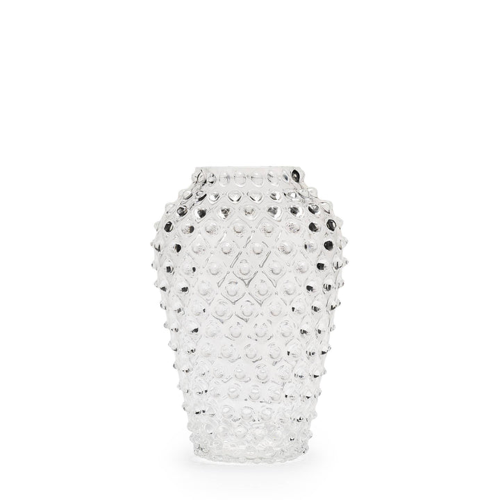 VASE HOBNAIL CLEAR QUARTZ