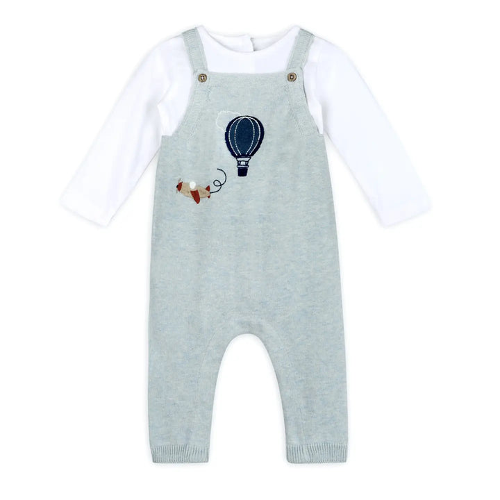 S/2 OVERALL HOT AIR BALOON BLUE HEATHER