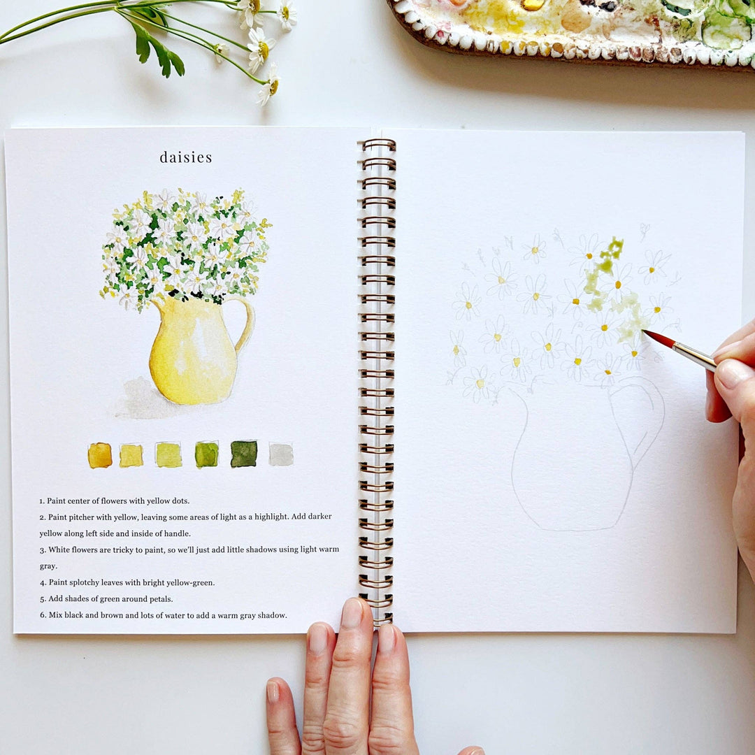 WORKBOOK WATERCOLOR FLOWERS