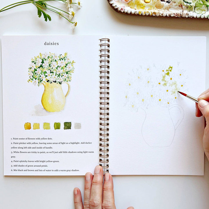 WORKBOOK WATERCOLOR FLOWERS