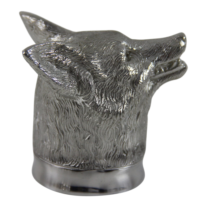 JIGGER FOX HEAD ENGLISH PEWTER