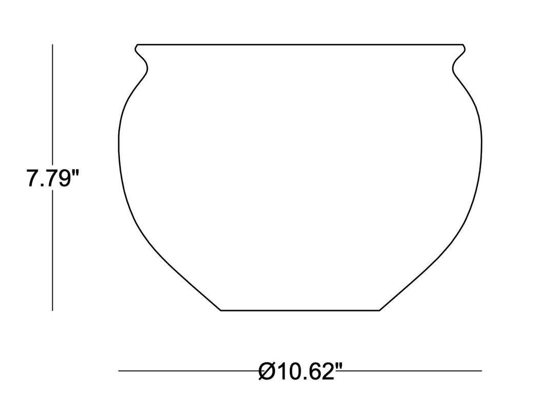 VASE CURVED BROWN CERAMIC