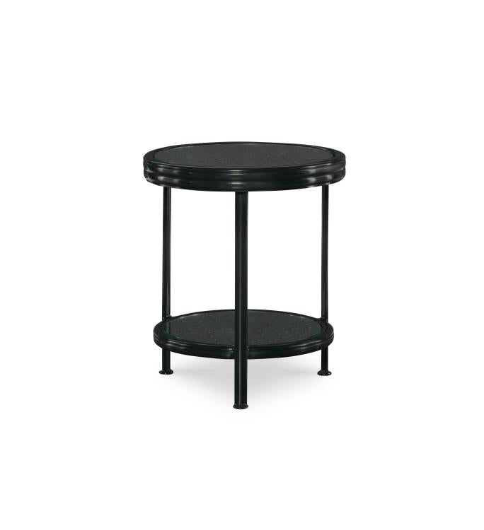 AUGUSTINE METAL OCCASIONAL TABLE W/TEMPERED GLASS