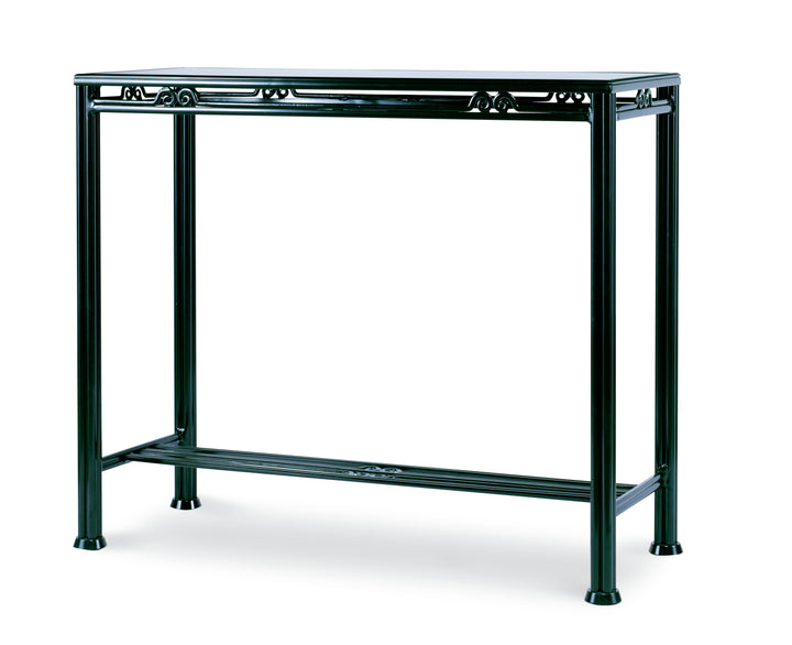 AUGUSTINE METAL BAR TABLE W/TEMPERED GLASS