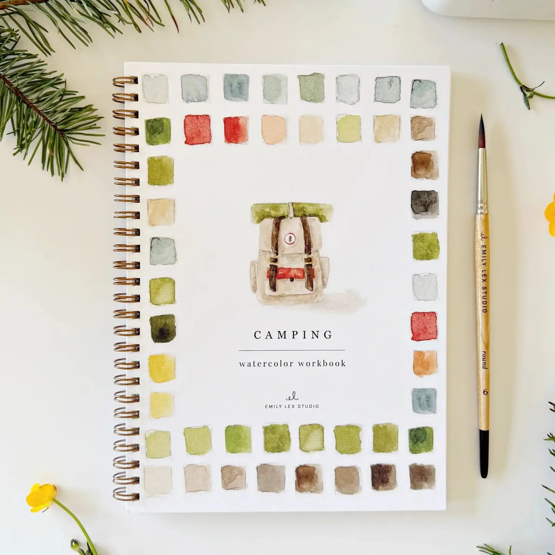 WORKBOOK WATERCOLOR CAMPING