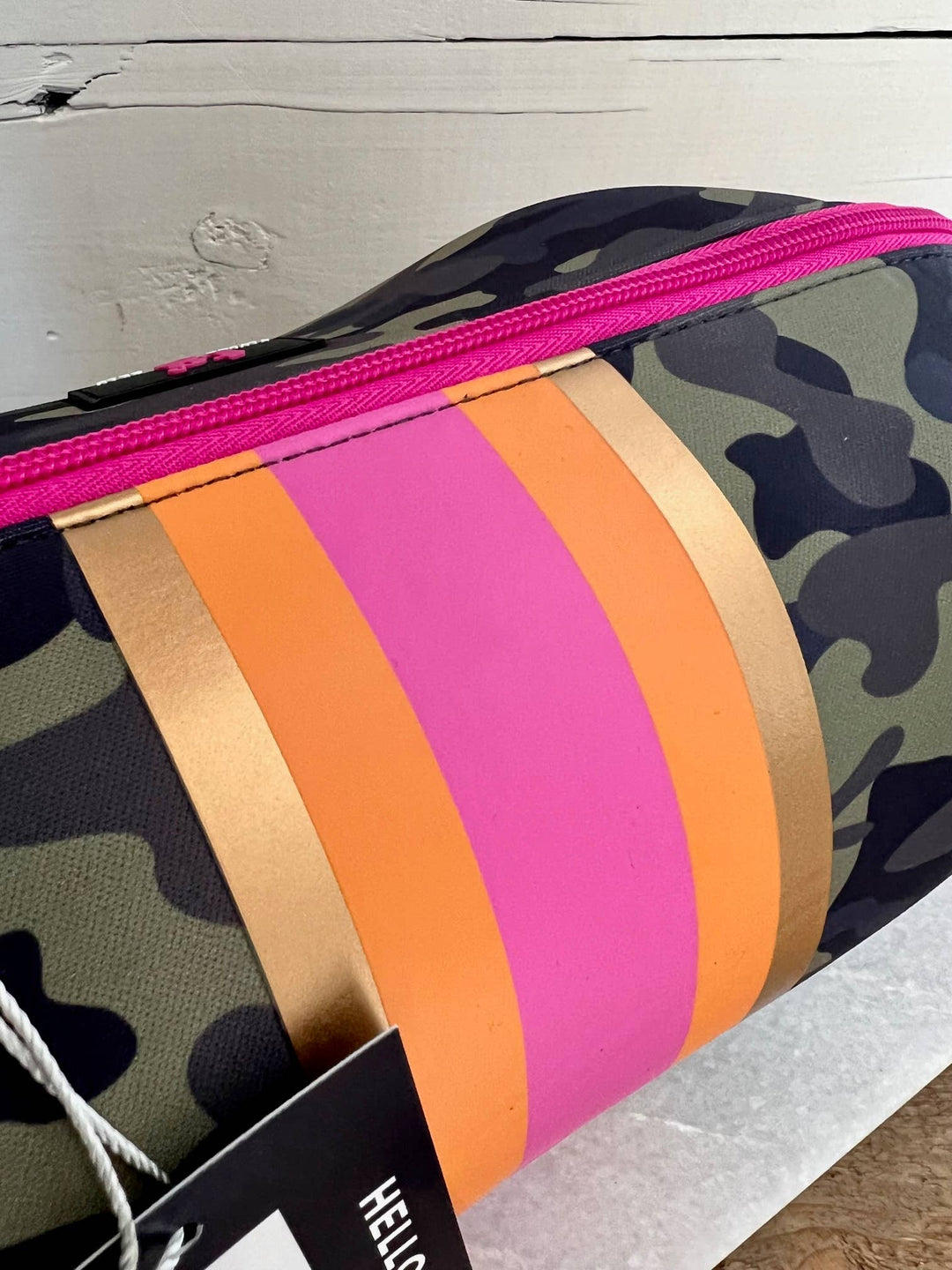 MAKEUP BAG PINK/ORANGE LARGE