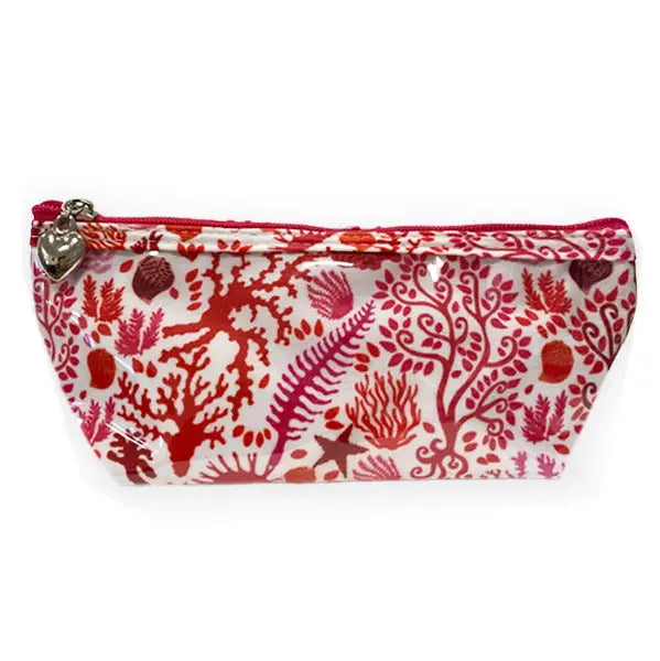 COSMETIC BAG SEASHELLS CORAL XS