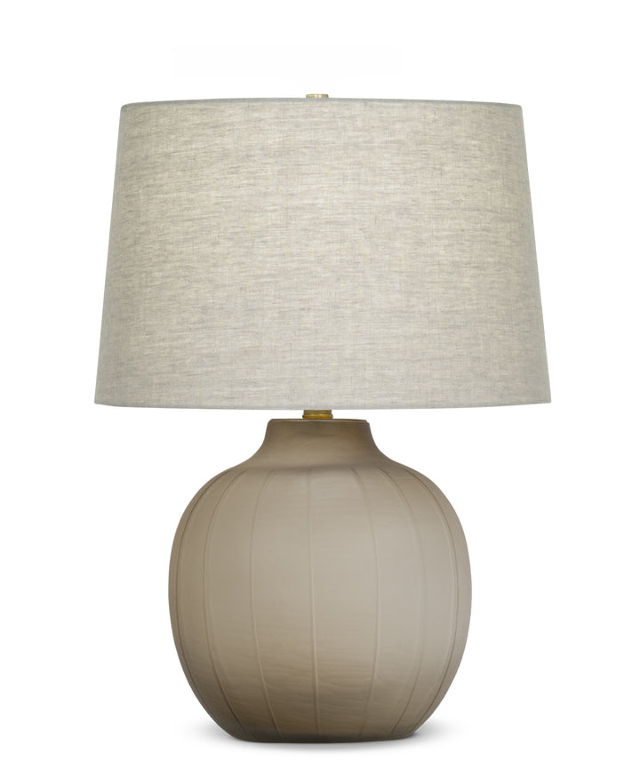 TABLE LAMP TAPERED TAUPE GLASS