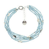 BRACELET HALF MOON MULTI-STRAND AQUA