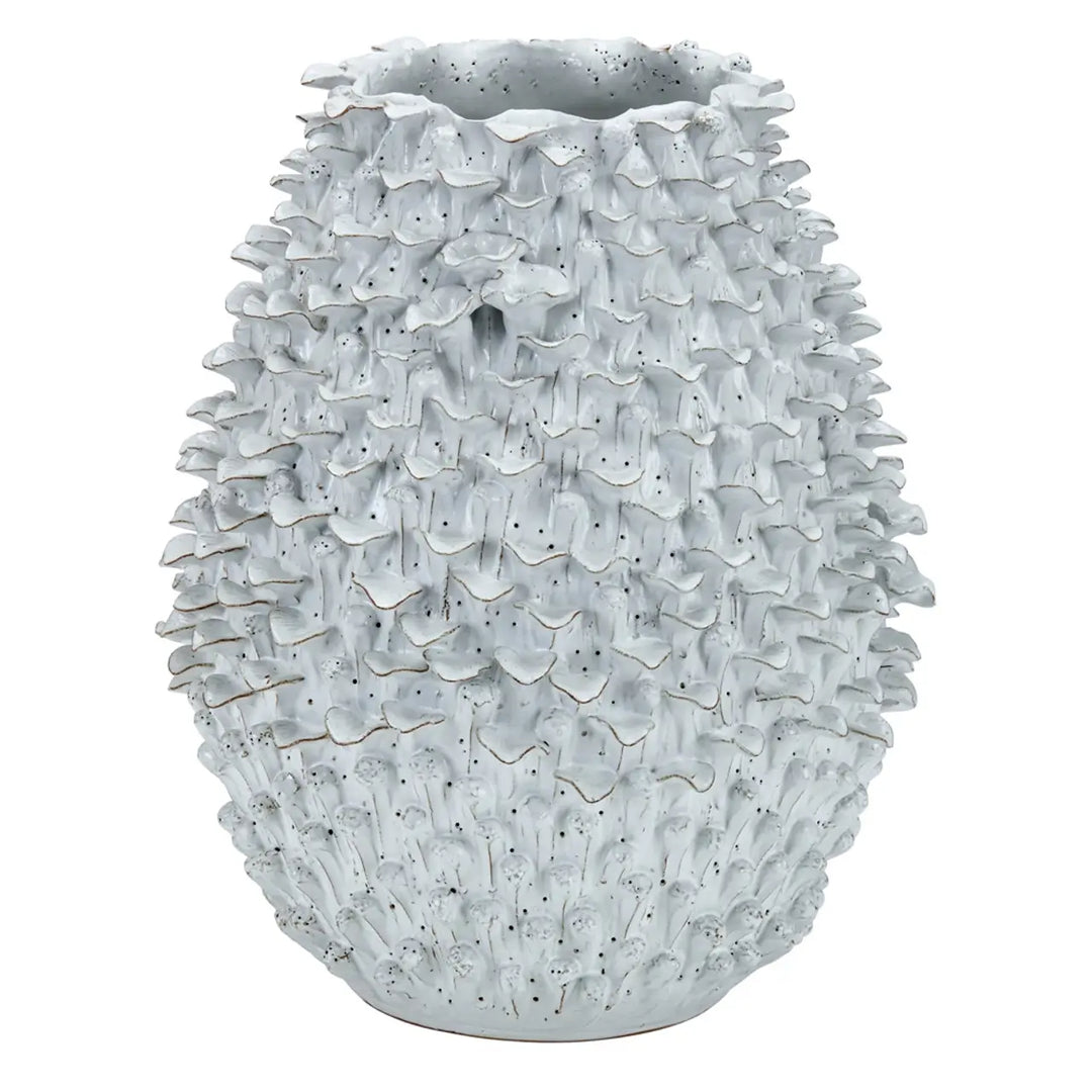 XL VASE WHITE CERAMIC CORAL