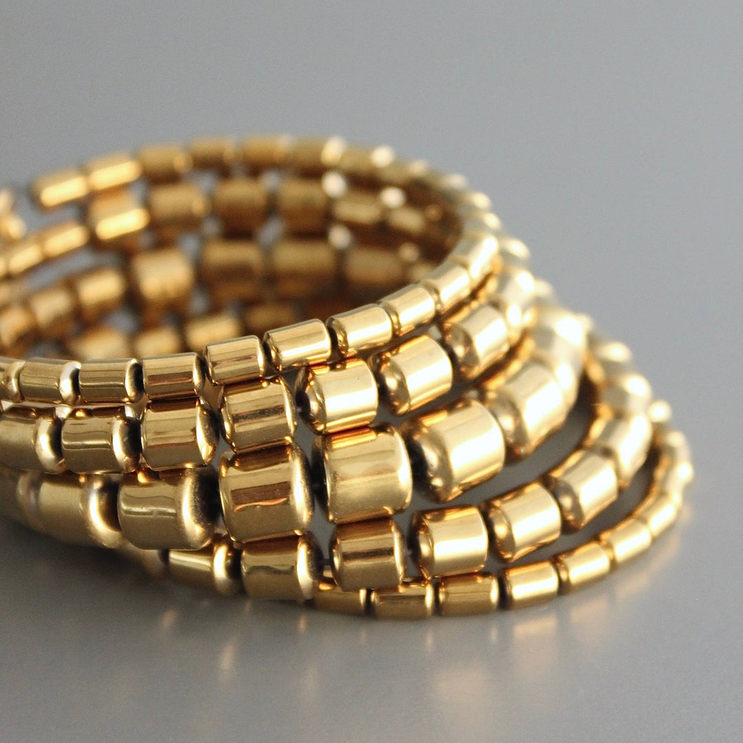 BRACELET GOLD PLATED HEMATITE