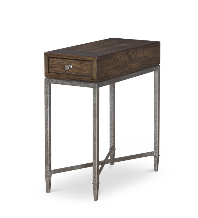 CHARLES CHAIRSIDE TABLE - BROWN RUSTIC