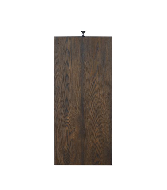 CHARLES CHAIRSIDE TABLE - BROWN RUSTIC